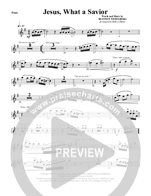 Jesus What A Savior Flute (G3 Worship)