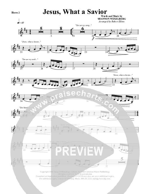 Jesus What A Savior French Horn 2 (G3 Worship)