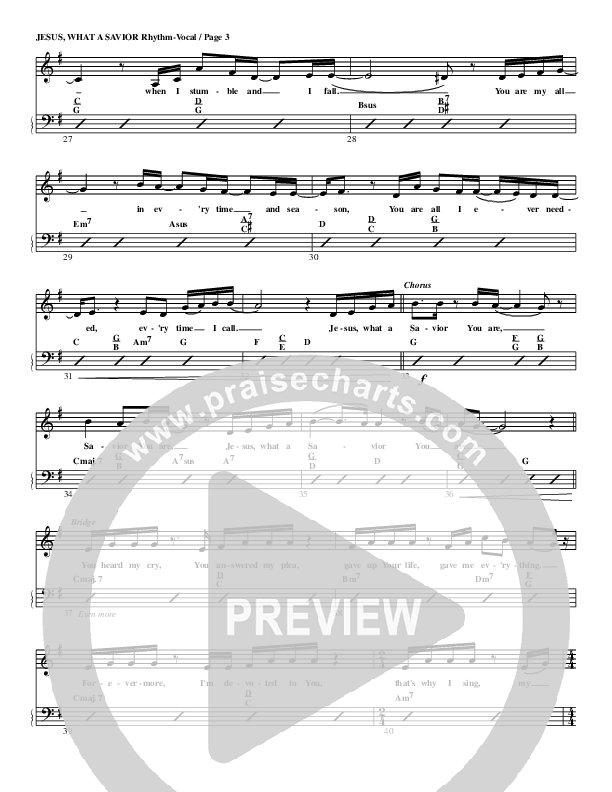 Jesus What A Savior Rhythm/Vocal (G3 Worship)