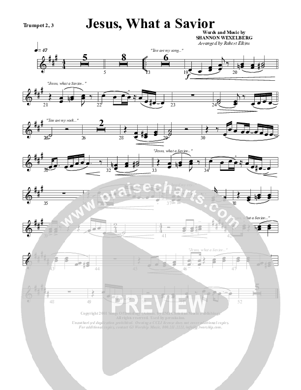 Jesus What A Savior Trumpet 2/3 (G3 Worship)
