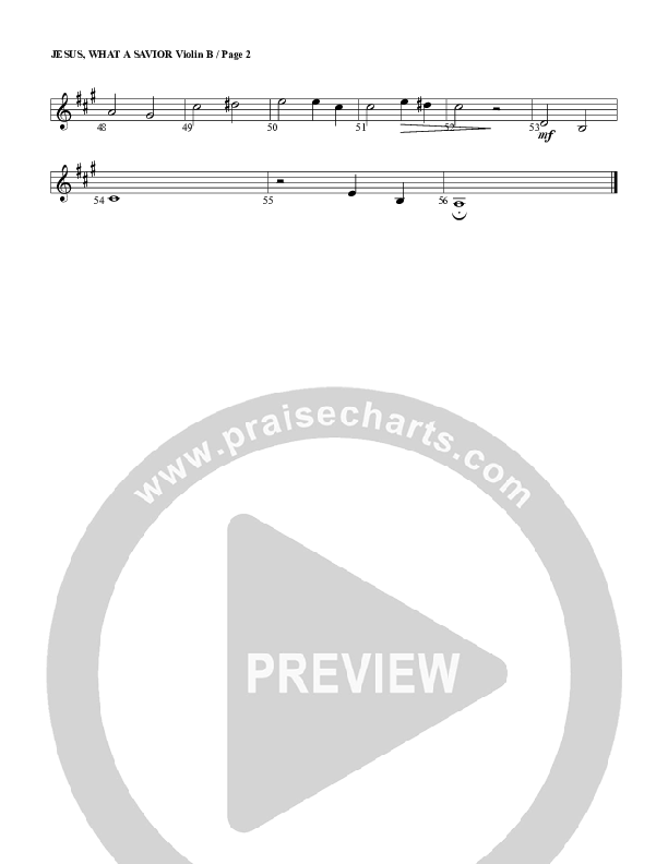 Jesus What A Savior Violin 2 (G3 Worship)
