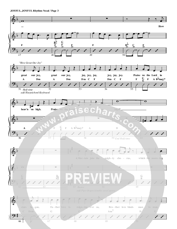 Joyful Joyful We Adore Thee Rhythm/Vocal (G3 Worship)