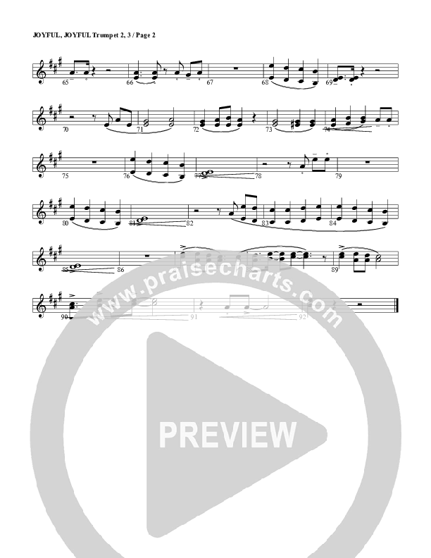 Joyful Joyful We Adore Thee Trumpet 2/3 (G3 Worship)
