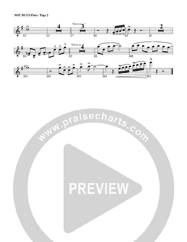 Not To Us Flute (G3 Worship)