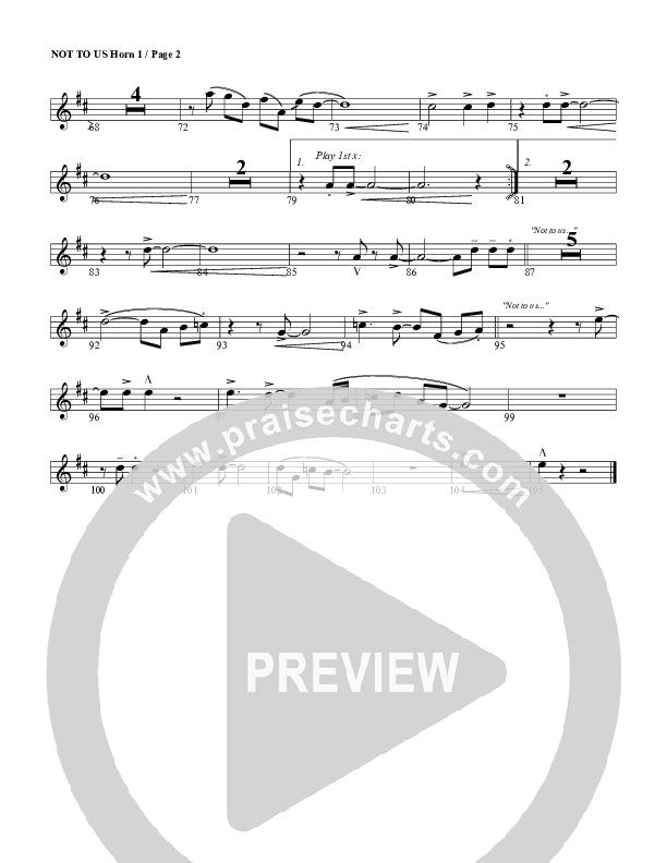 Not To Us French Horn 1 (G3 Worship)