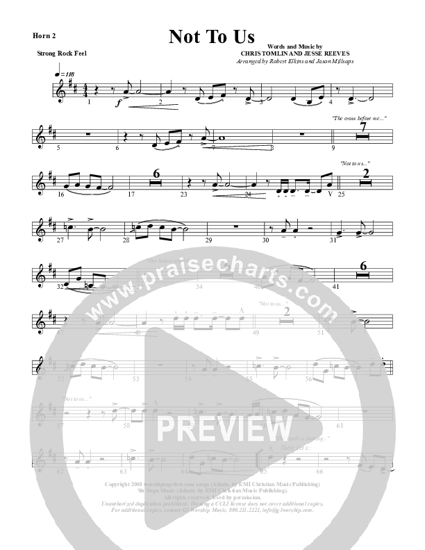 Not To Us French Horn 2 (G3 Worship)