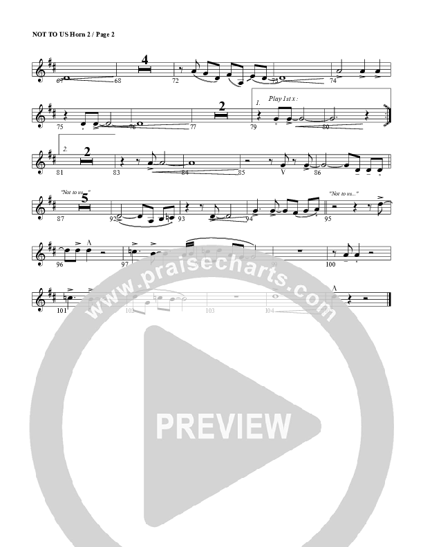 Not To Us French Horn 2 (G3 Worship)