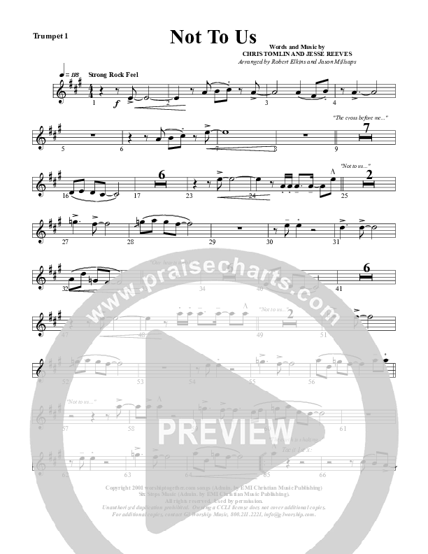 Not To Us Trumpet 1 (G3 Worship)