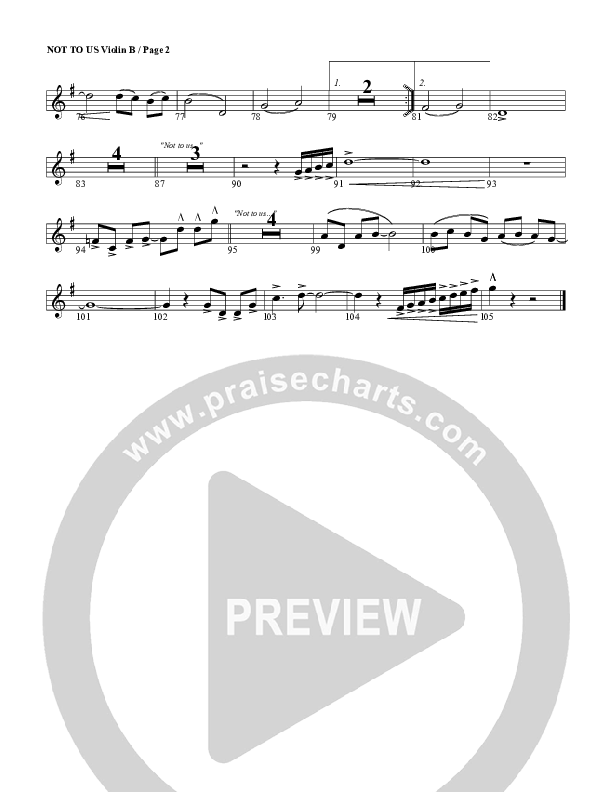 Not To Us Violin 2 (G3 Worship)
