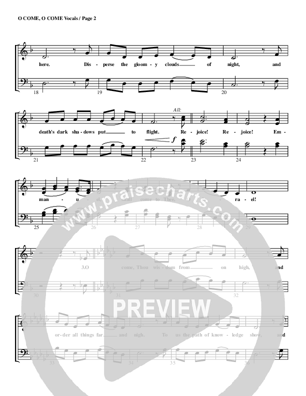 O Come O Come Emmanuel Choir Sheet (G3 Worship)