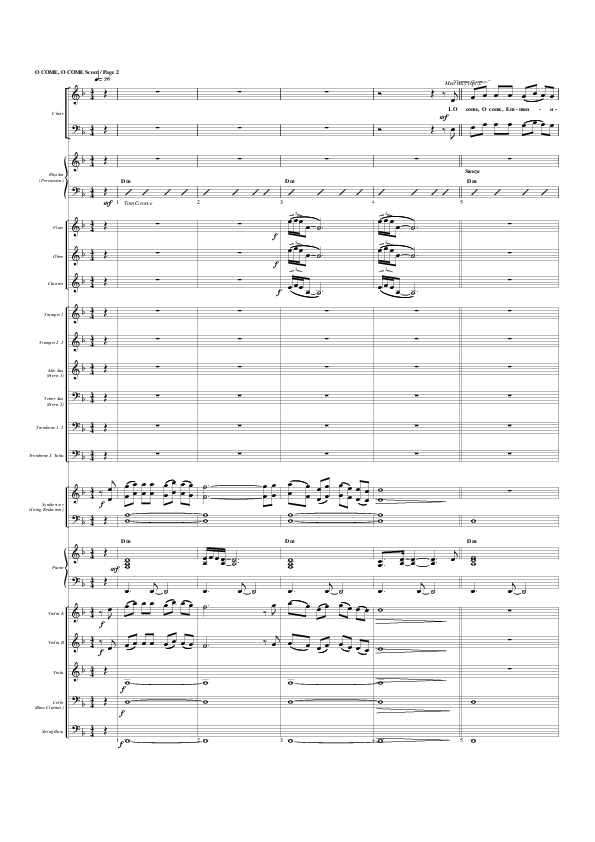 O Come O Come Emmanuel Conductor's Score (G3 Worship)