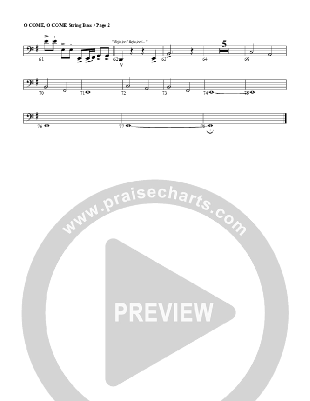 O Come O Come Emmanuel Double Bass (G3 Worship)