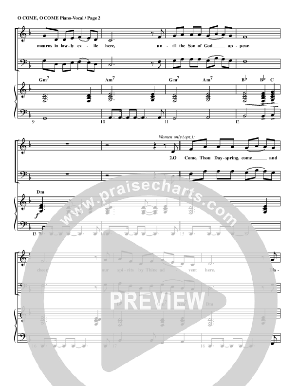 O Come O Come Emmanuel Lead & Piano (G3 Worship)