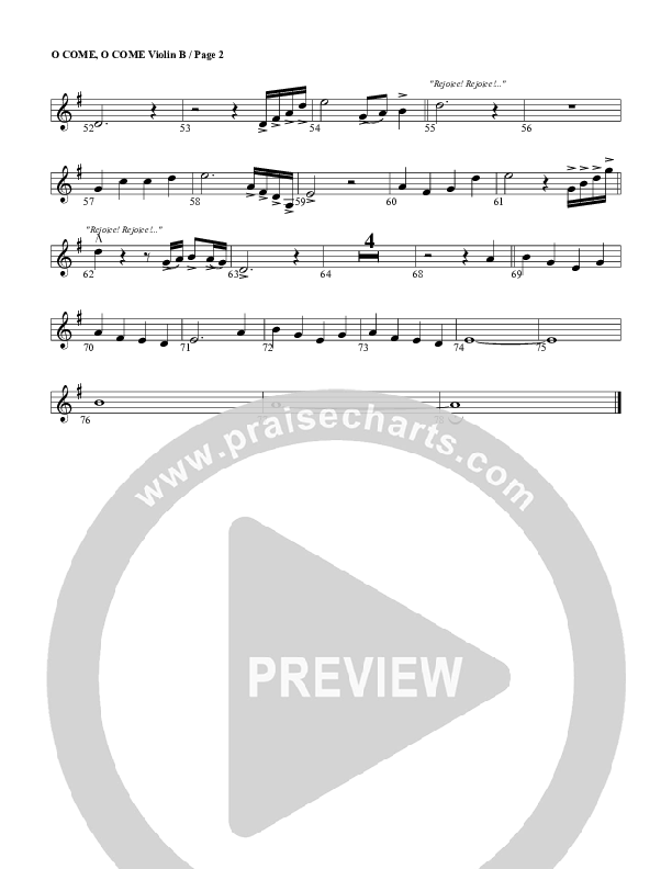 O Come O Come Emmanuel Violin 2 (G3 Worship)