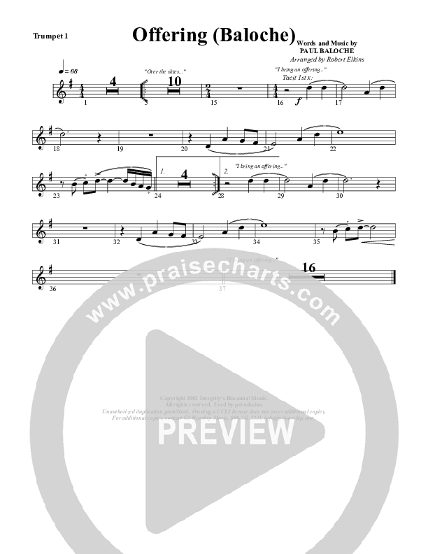 Offering Trumpet 1 (G3 Worship)