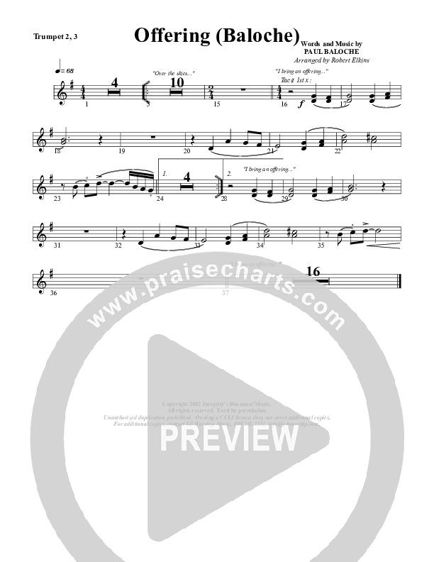 Offering Trumpet 2/3 (G3 Worship)