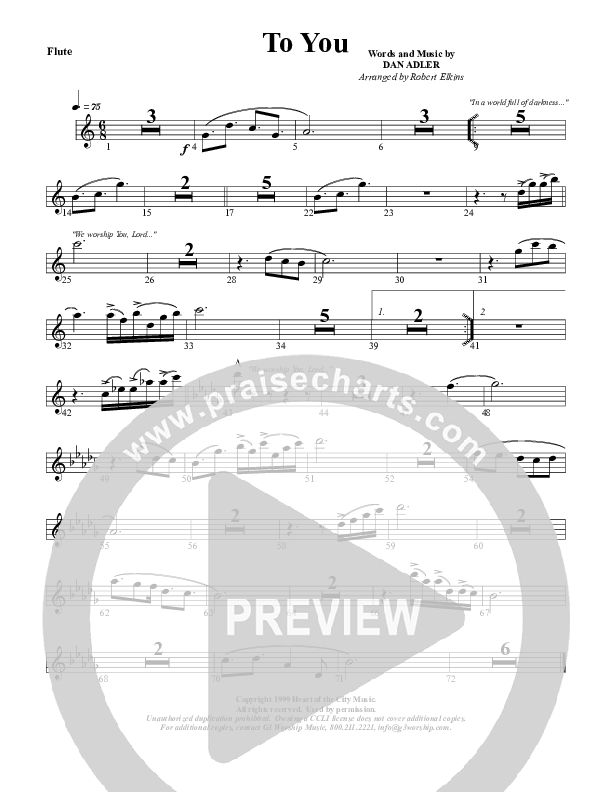 To You Flute (G3 Worship)