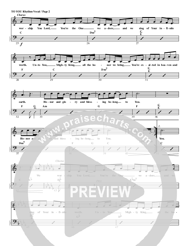 To You Rhythm/Vocal (G3 Worship)