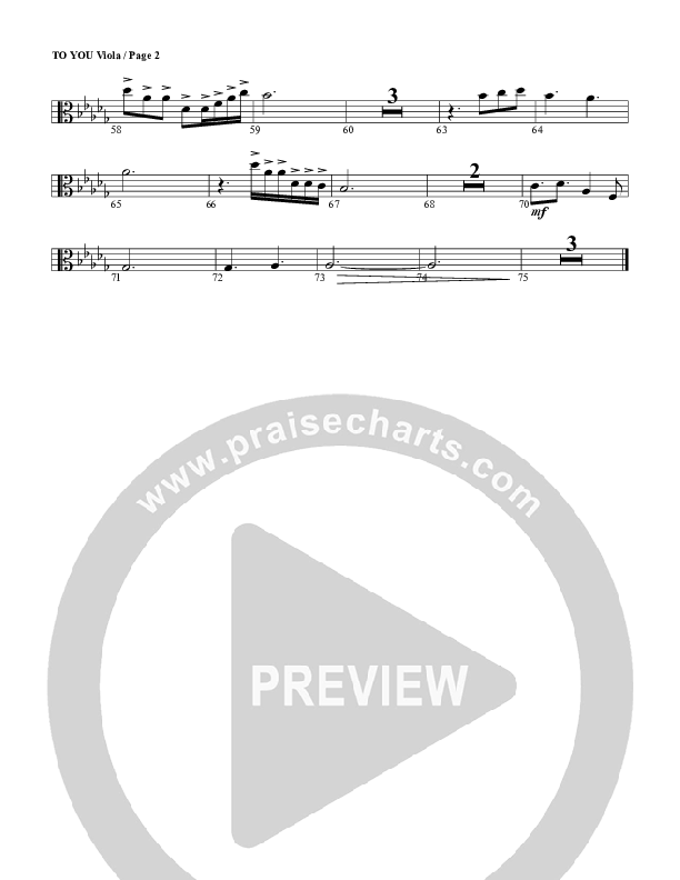 To You Viola (G3 Worship)