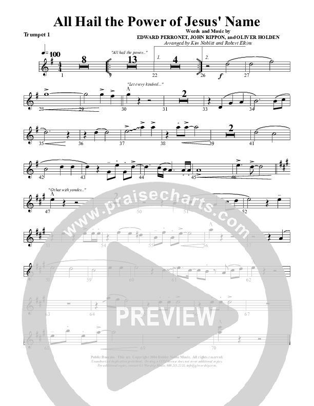 All Hail The Power Of Jesus Name Trumpet 1 (G3 Worship)