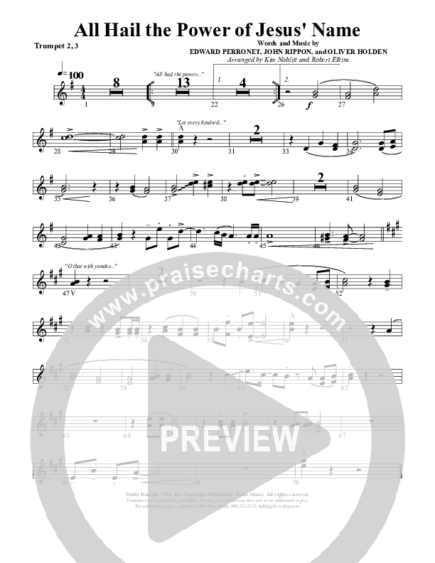 All Hail The Power Of Jesus Name Trumpet 2 (G3 Worship)