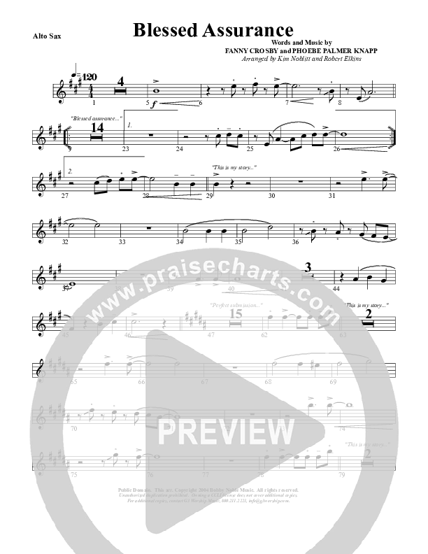 Blessed Assurance Alto Sax (G3 Worship)