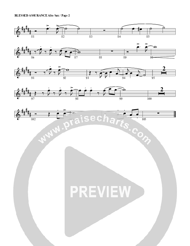 Blessed Assurance Alto Sax (G3 Worship)