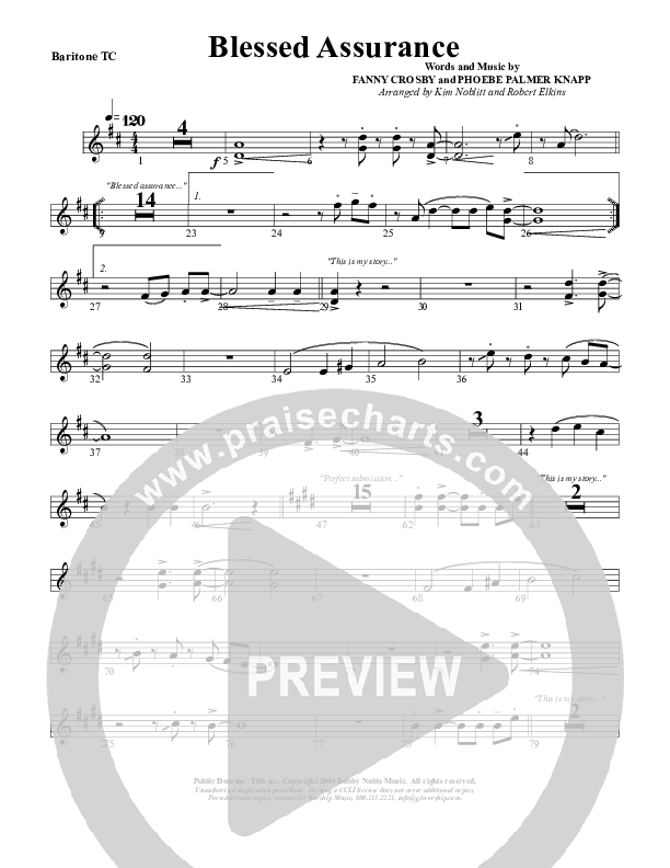 Blessed Assurance Baritone TC (G3 Worship)