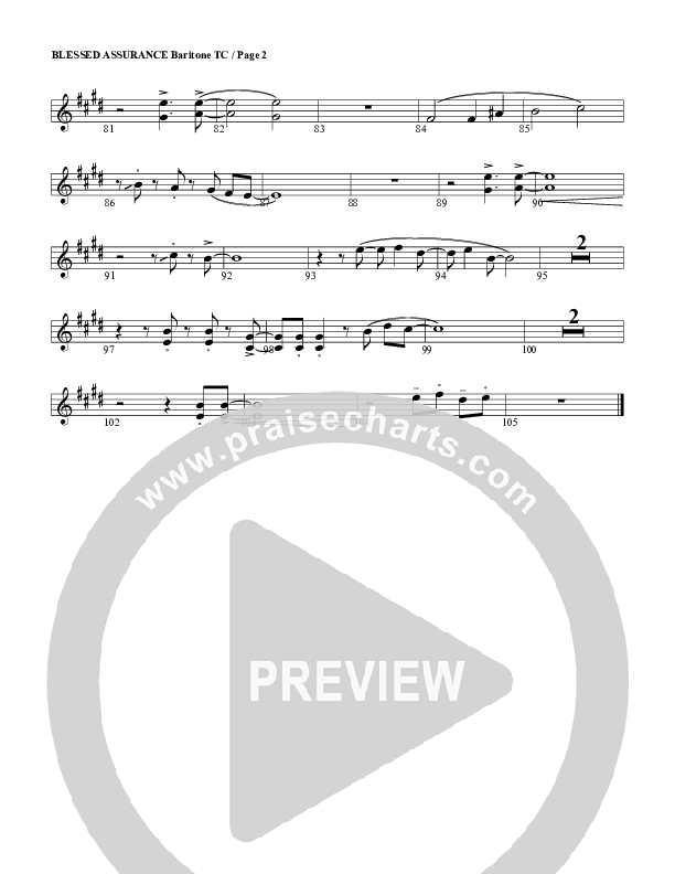 Blessed Assurance Baritone TC (G3 Worship)