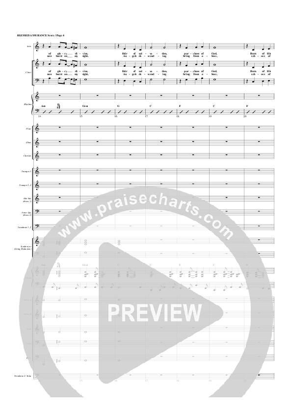 Blessed Assurance Conductor's Score (G3 Worship)