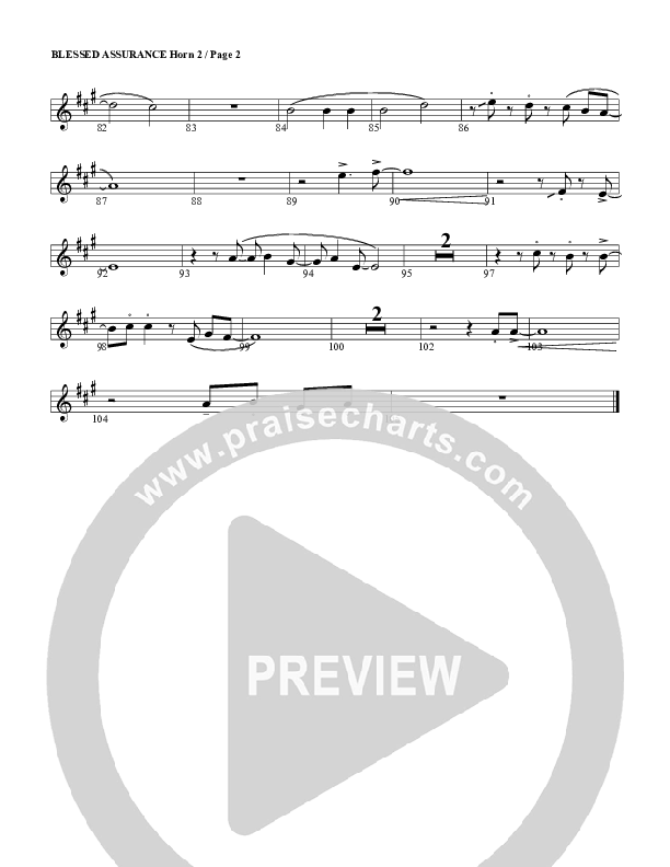 Blessed Assurance French Horn 2 (G3 Worship)