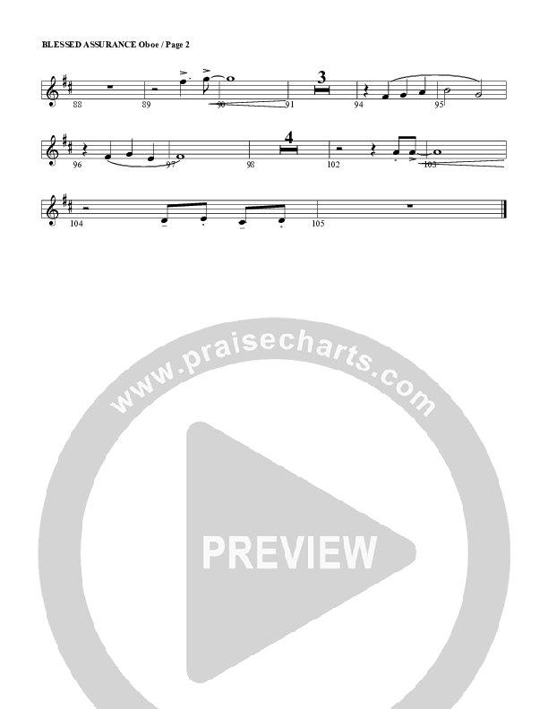 Blessed Assurance Oboe (G3 Worship)