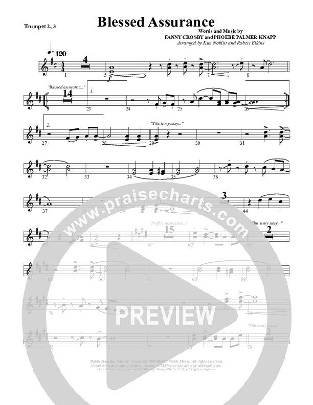 Blessed Assurance Trumpet 2/3 (G3 Worship)