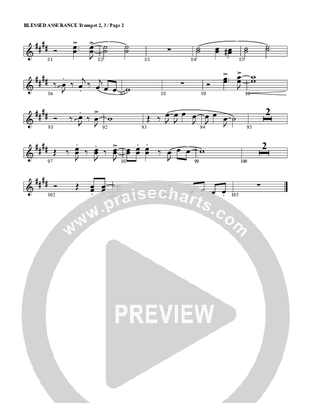 Blessed Assurance Trumpet 2/3 (G3 Worship)