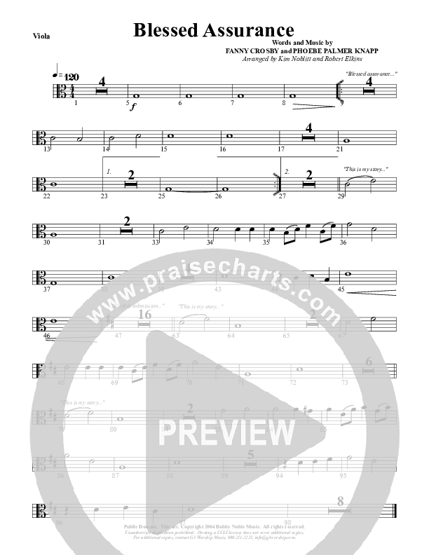 Blessed Assurance Viola (G3 Worship)