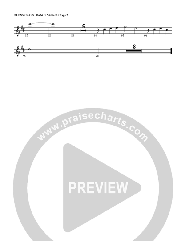 Blessed Assurance Violin 2 (G3 Worship)