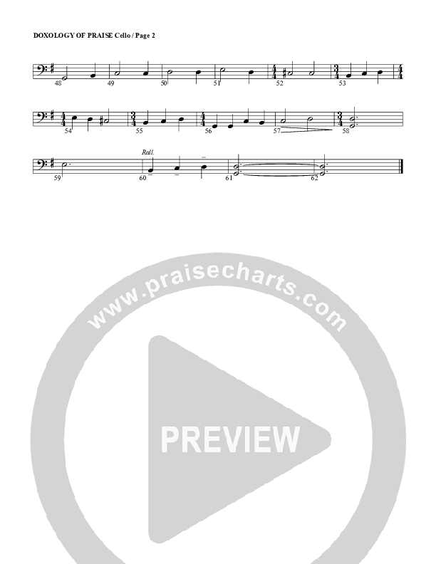 A Doxology Of Praise Cello (G3 Worship)