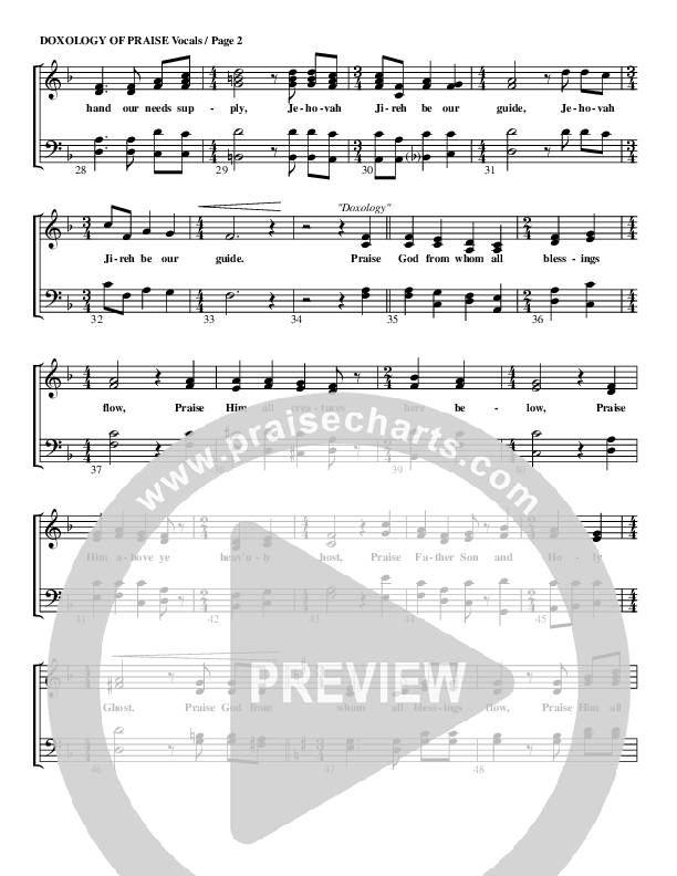 A Doxology Of Praise Choir Sheet (G3 Worship)