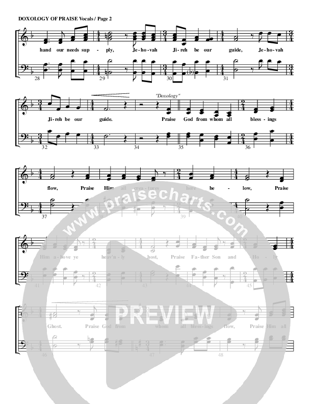 A Doxology Of Praise Choir Sheet (G3 Worship)