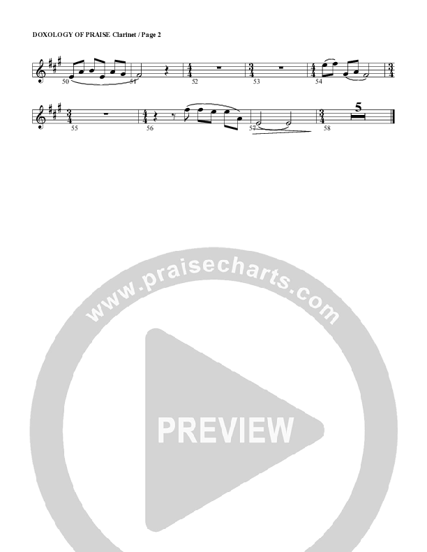 A Doxology Of Praise Clarinet (G3 Worship)
