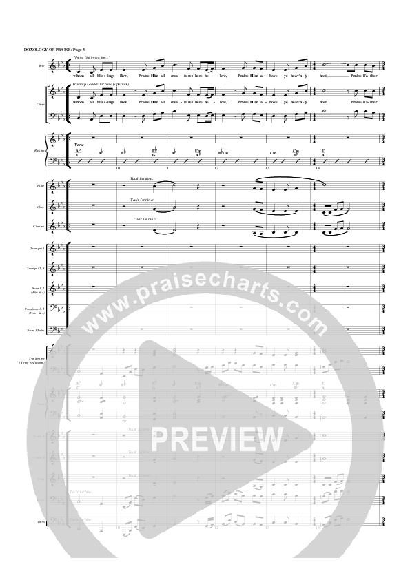 A Doxology Of Praise Conductor's Score (G3 Worship)