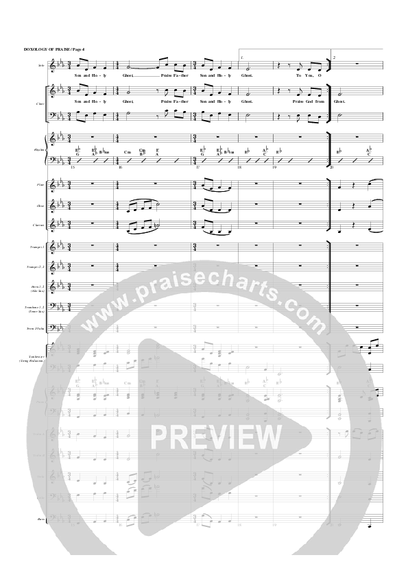 A Doxology Of Praise Conductor's Score (G3 Worship)