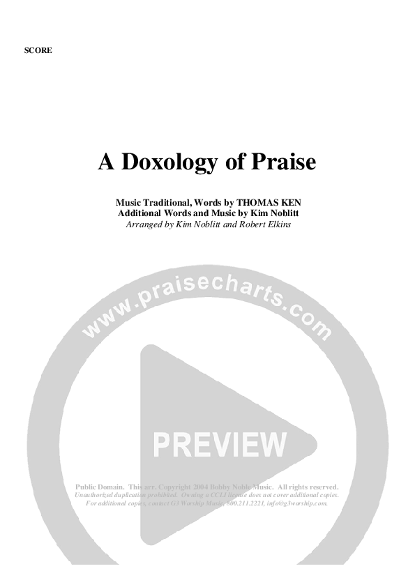 A Doxology Of Praise Orchestration (G3 Worship)