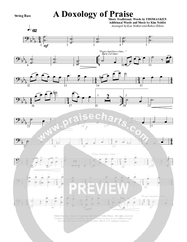 A Doxology Of Praise Double Bass (G3 Worship)