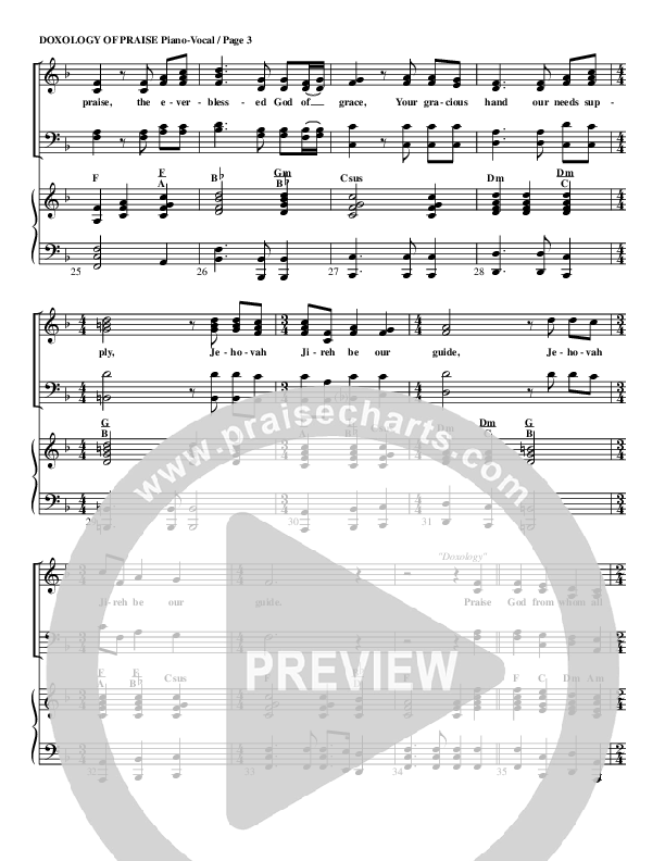 A Doxology Of Praise Lead & Piano (G3 Worship)