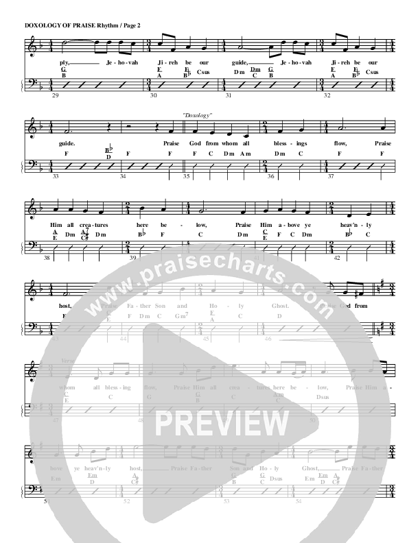 A Doxology Of Praise Rhythm Chart (G3 Worship)