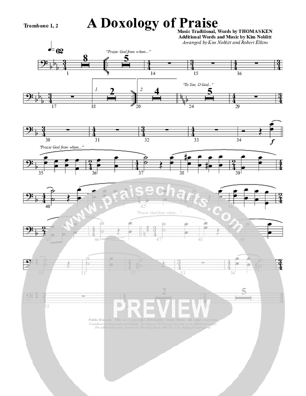A Doxology Of Praise Trombone 1/2 (G3 Worship)