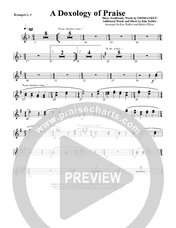 A Doxology Of Praise Trumpet 2/3 (G3 Worship)