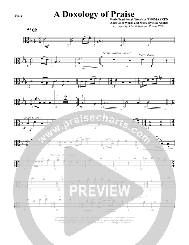 A Doxology Of Praise Viola (G3 Worship)