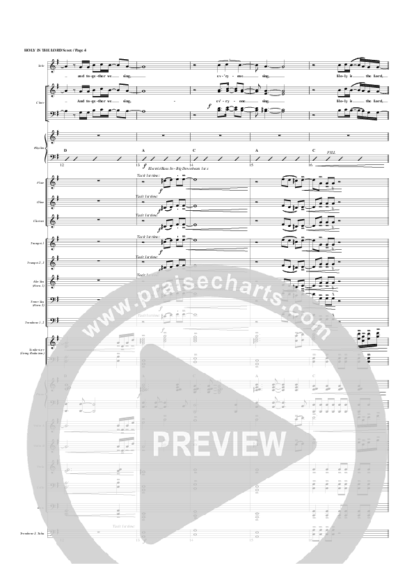 Holy Is The Lord Conductor's Score (G3 Worship)